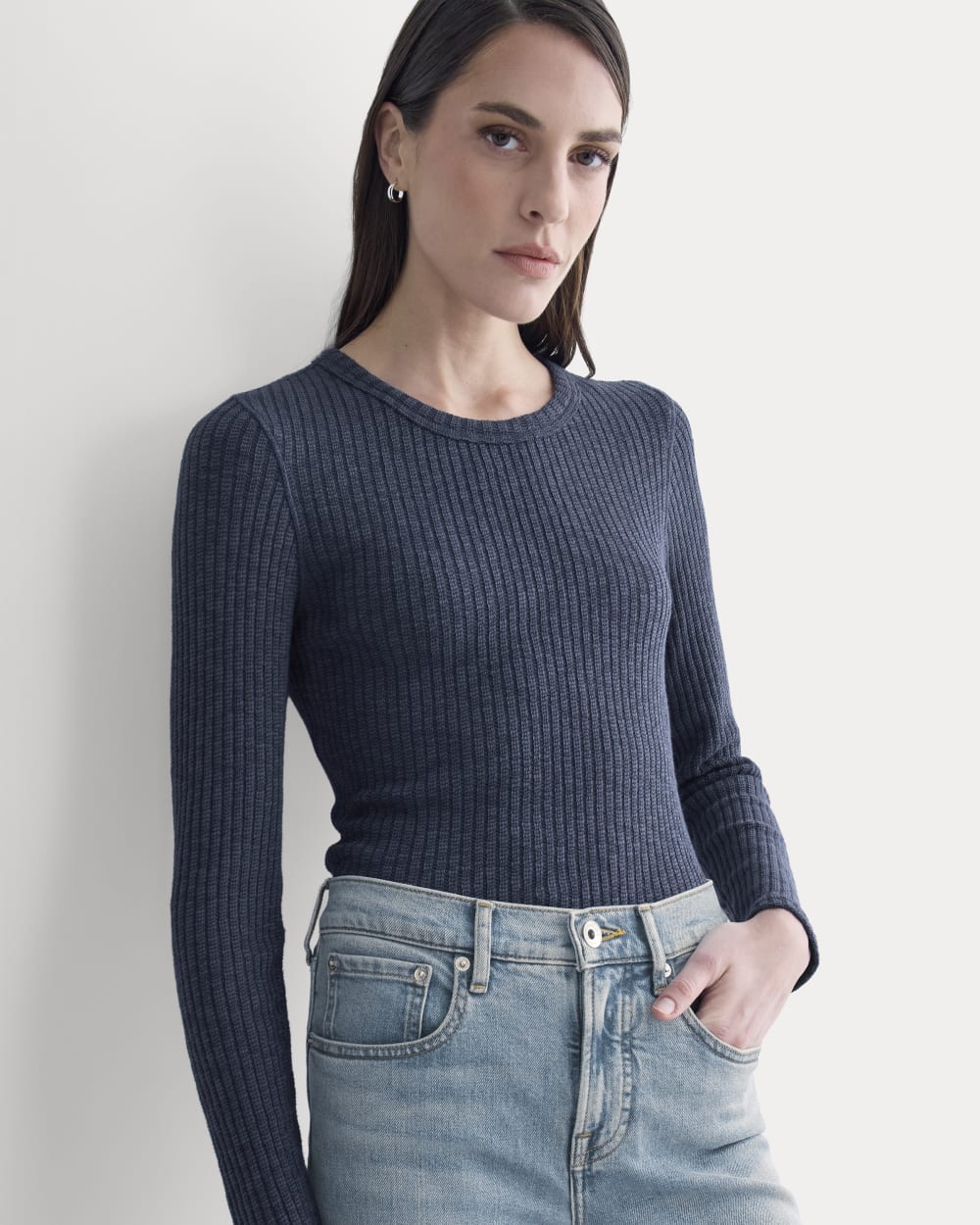 womens-rib-knit-crew-mood-indigo | primary