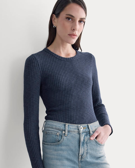 womens-rib-knit-crew-mood-indigo | primary