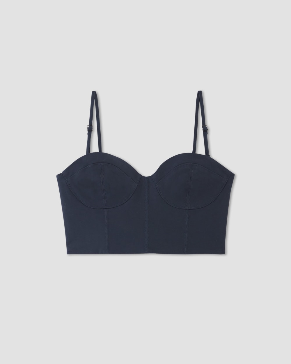 The Structured Cotton Bustier | Navy – Everlane