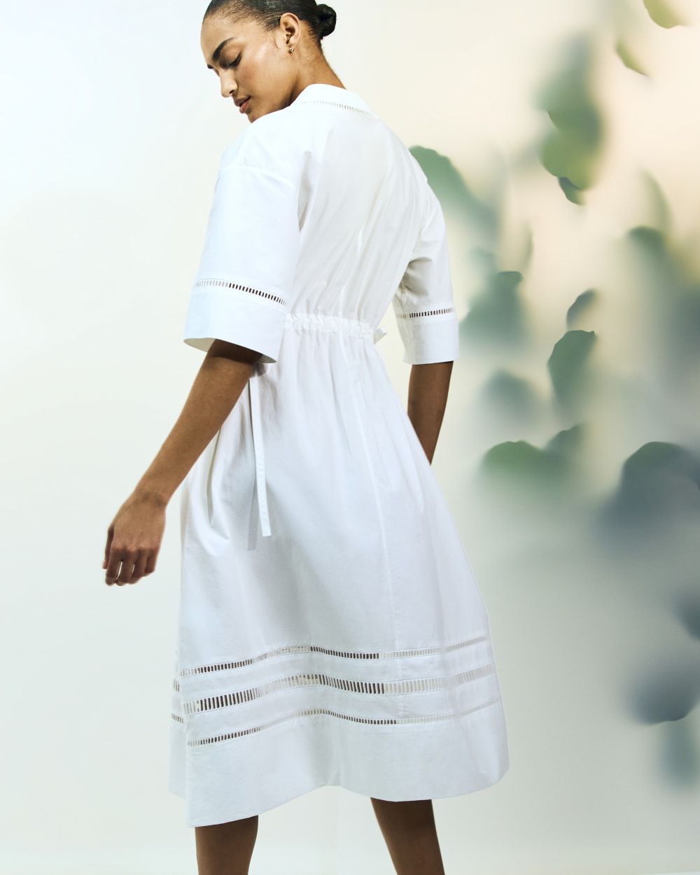 The Lace Trim Caftan Dress | White Everlane The Lace Trim Caftan Dress | White Everlane