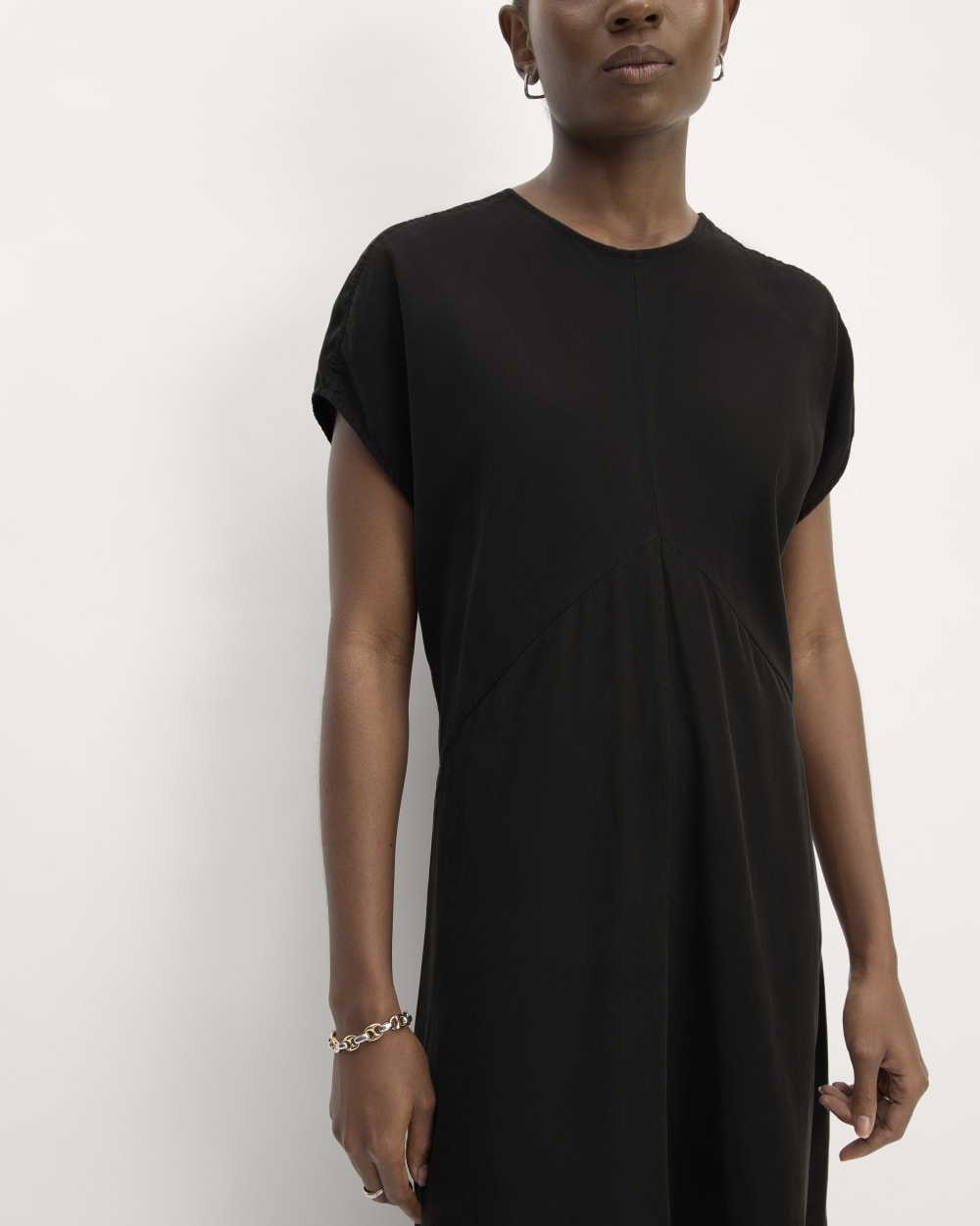 womens-tencel-short-sleeve-midi-dress-black