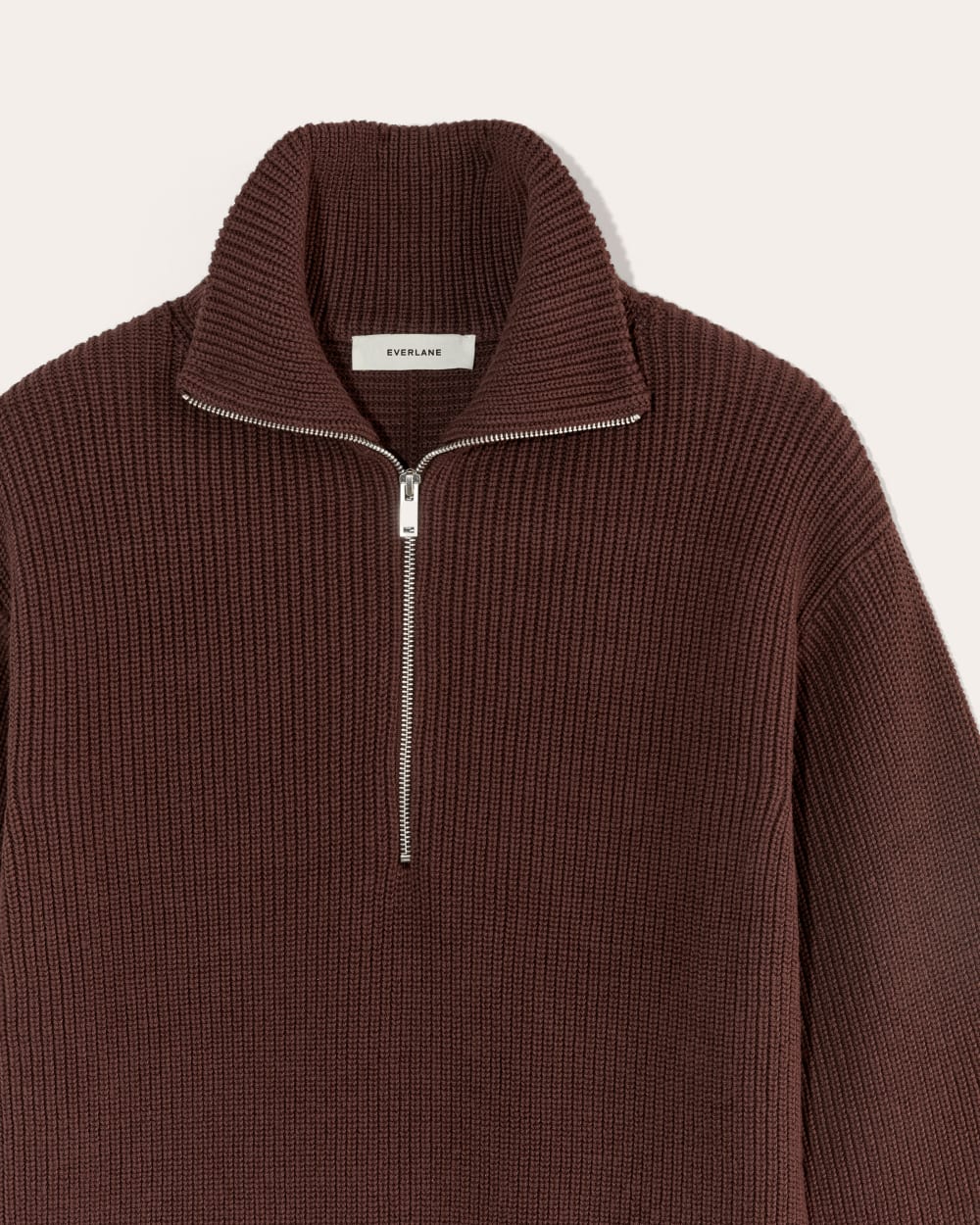 The Half-Zip in Everyday Cotton | Dark Mahogany – Everlane