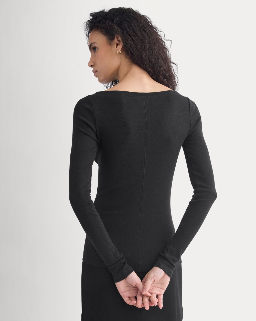Tissue Boatneck Top | Black – Everlane