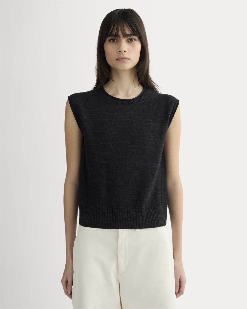 womens-muscle-sweater-cotton-linen-black | primary