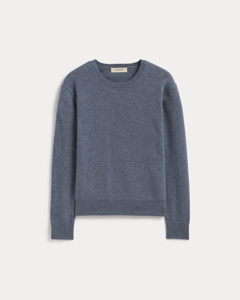 womens-cashmere-classic-crew-sweater-denim-blue | alt