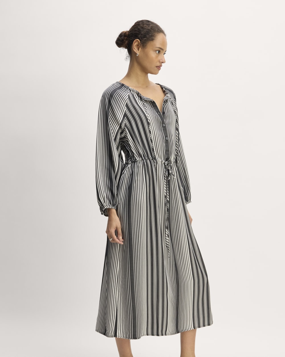 black maxi dress everlane The TENCEL™ Gathered Maxi Dress