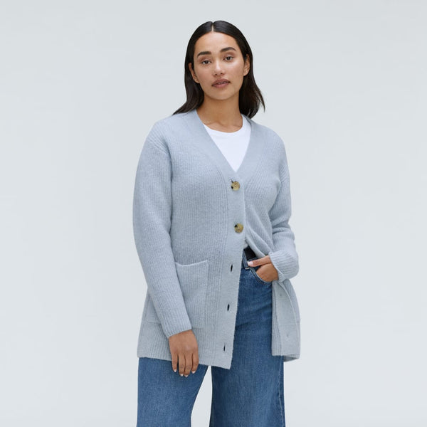 The Oversized Alpaca Pocket Cardigan | Mist – Everlane