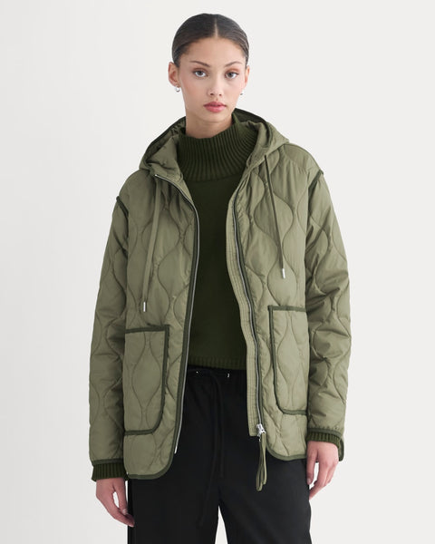 ReNew Quilted Hooded Liner | Lichen Green – Everlane