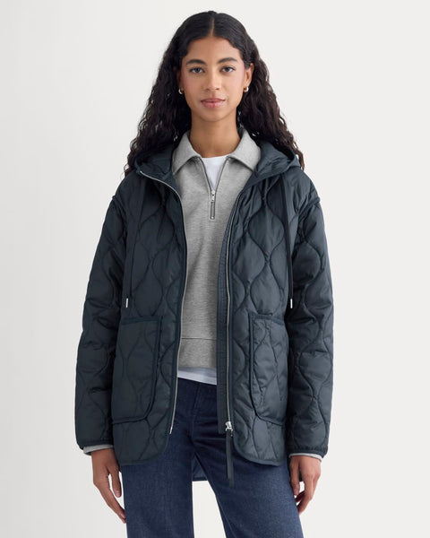ReNew Quilted Hooded Liner | Navy – Everlane