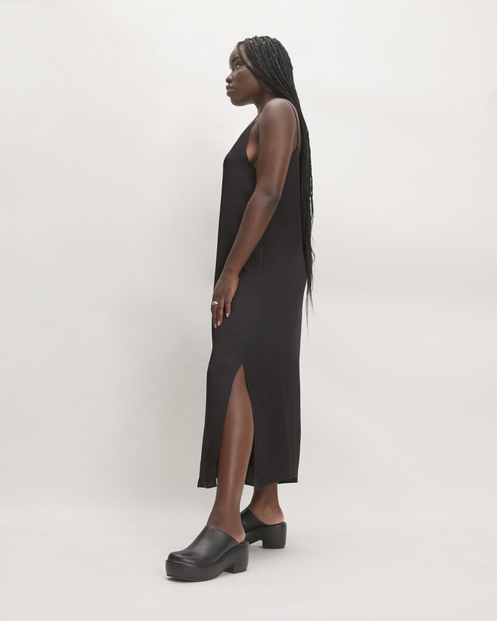 The Hammered Satin Slip Dress | Black Everlane The Hammered Satin Slip Dress | Black Everlane