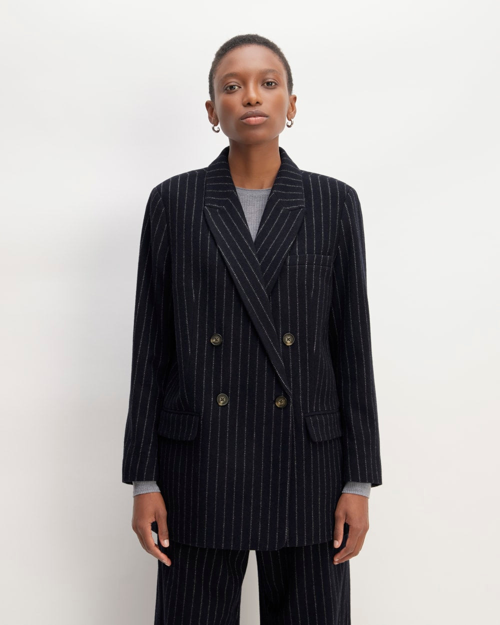 The ReWool® Double-Breasted Blazer | Navy / Bone – Everlane