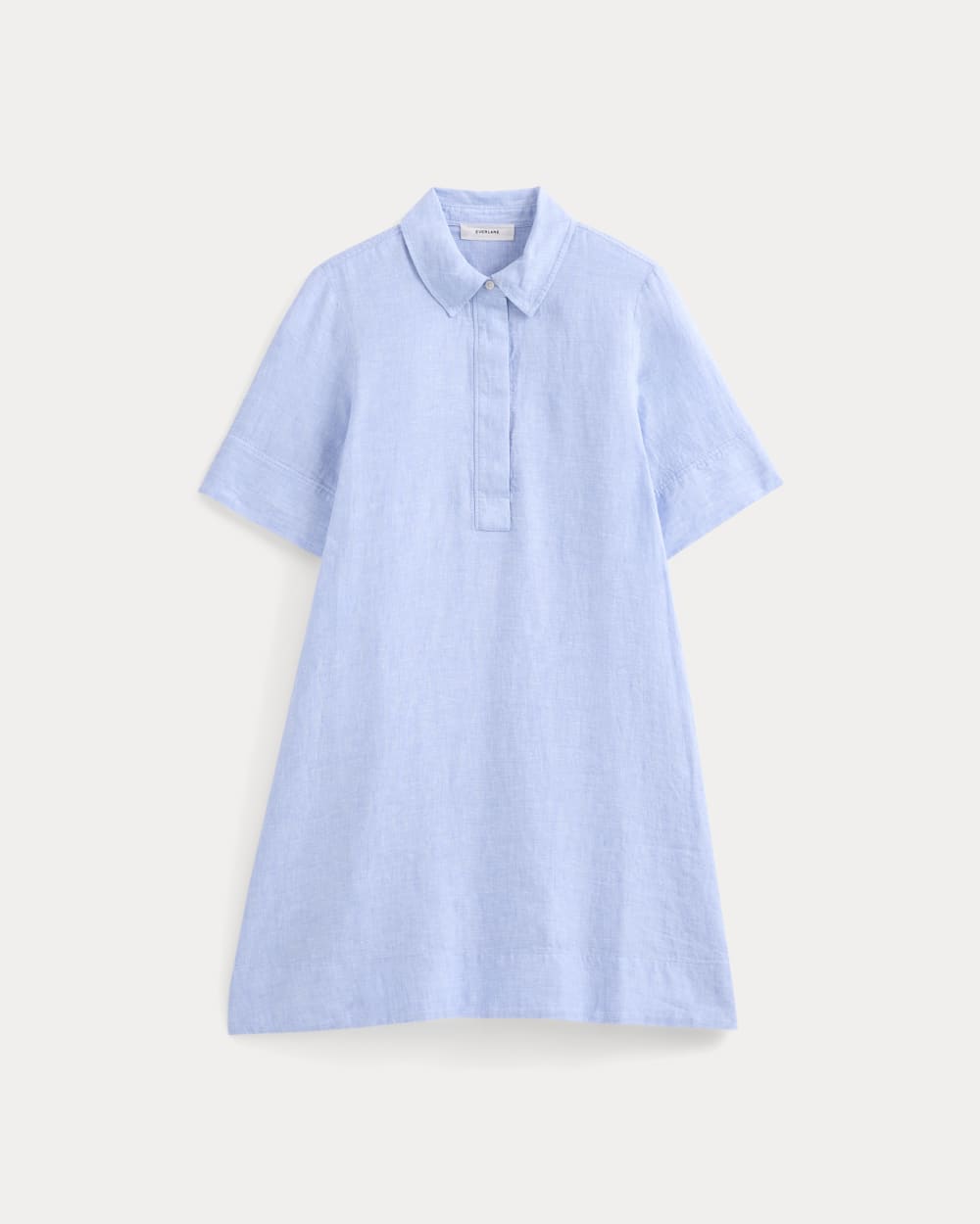 womens-mini-popover-shirtdress-in-linen-light-blue | alt