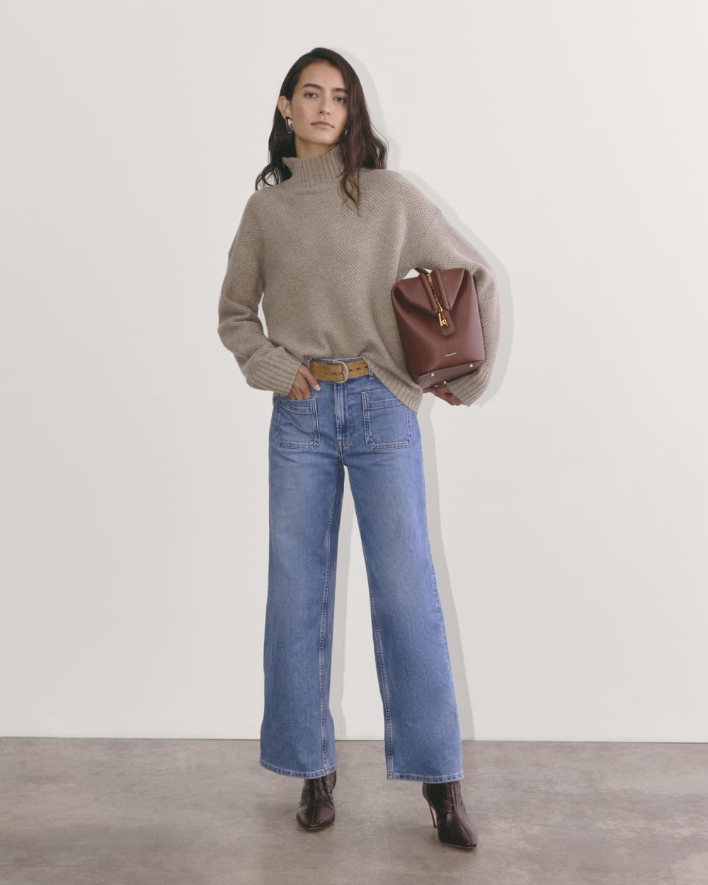 トップス ULTELIOR HONEYCOMB CASHMERE SWEATER Cashmino Honeycomb Crewneck Sweater – NAADAM