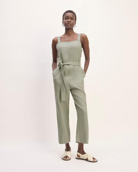 Utility Jumpsuit Linen Jumpsuit Petite Linen-Blend Utility Jumpsuit