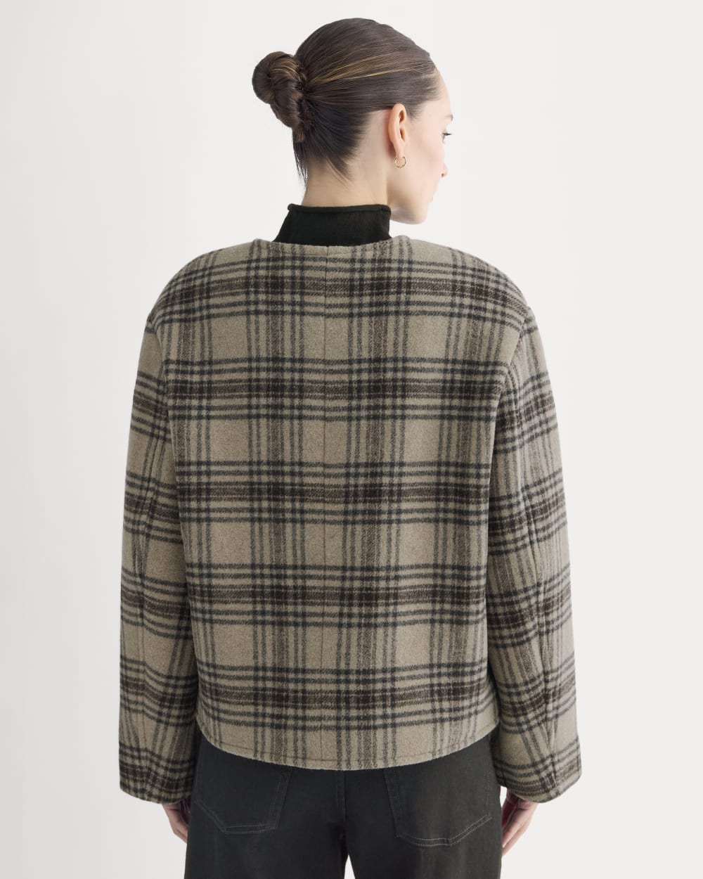 The Cocoon Coat in Wool | Chocolate Plum/Heather Charcoal – Everlane