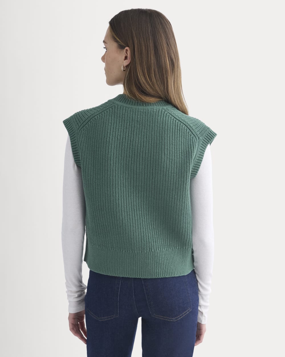 womens-ribbed-v-neck-vest-cotton-hunter-green