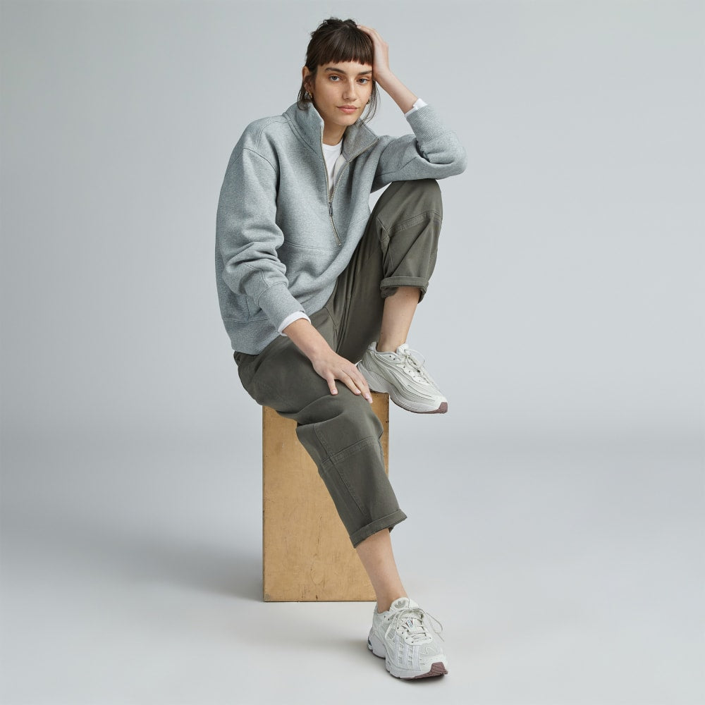 The ReTrack Half-Zip Sweatshirt | Heather Grey – Everlane