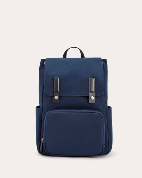 Everlane Canvas Backpack In Navy, Cotton/Leather