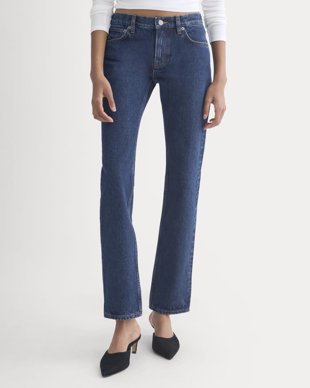 Everlane x Elena Bonvicini Highland Low-Rise Cigarette Jean | Deep Bay