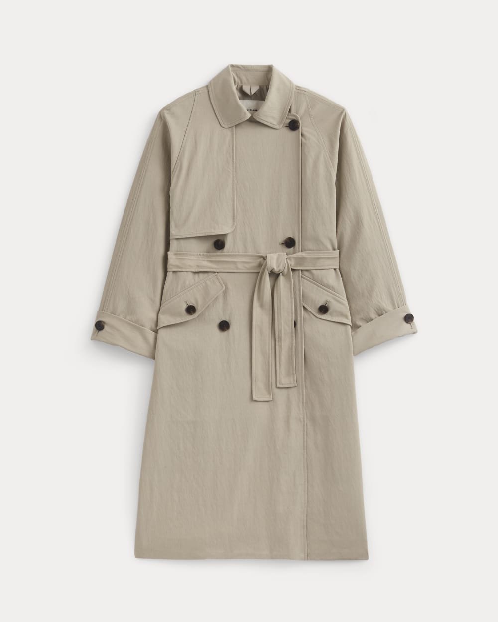 womens-drapey-twill-trench-coat-khaki | alt
