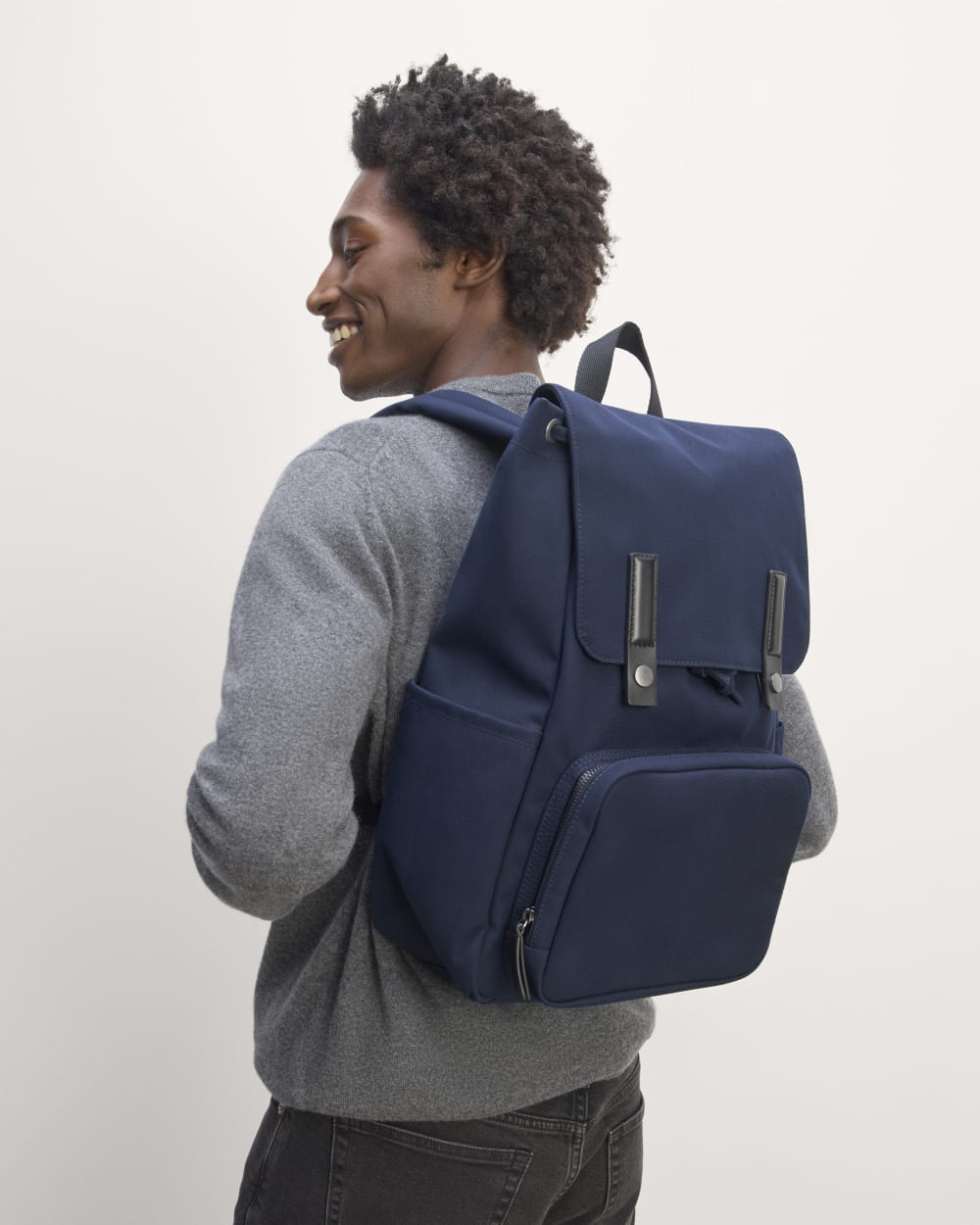 everlane mini backpack Everlane Canvas Backpack In Navy, Cotton/Leather