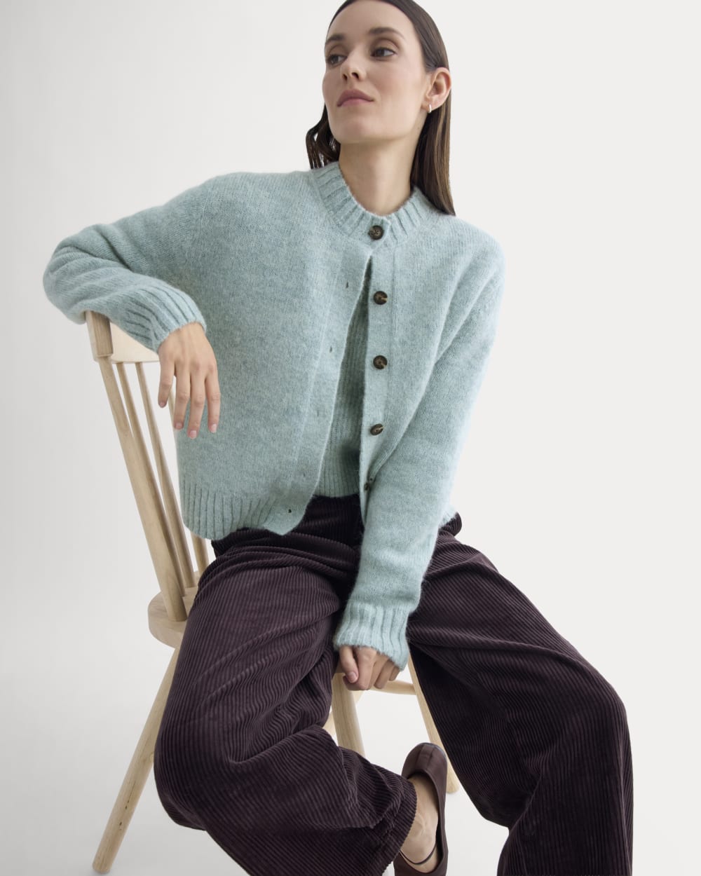The Crew Cardigan in Alpaca | Heather Gray Mist – Everlane