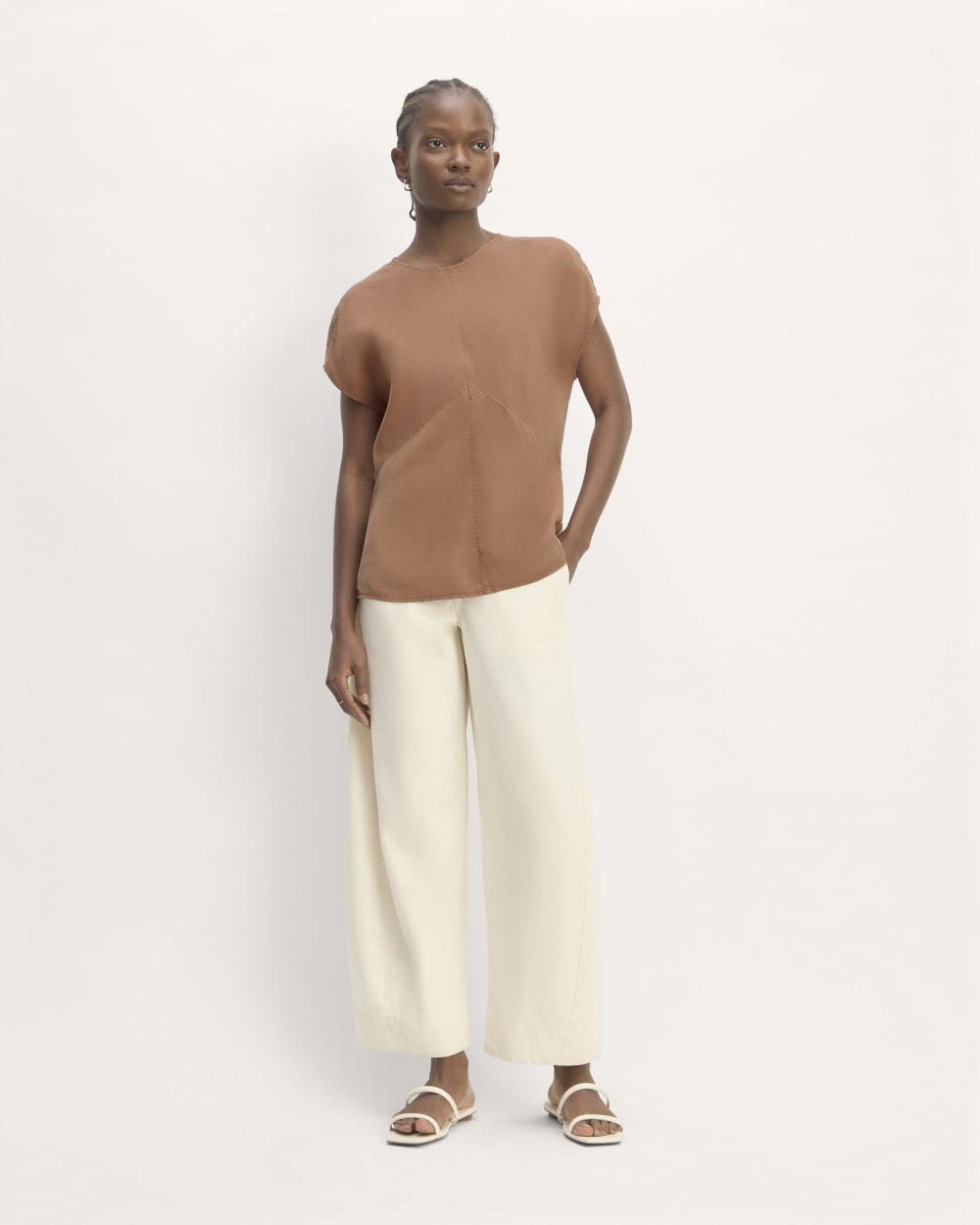 The Drape Top in Butterlite | Carob Brown – Everlane