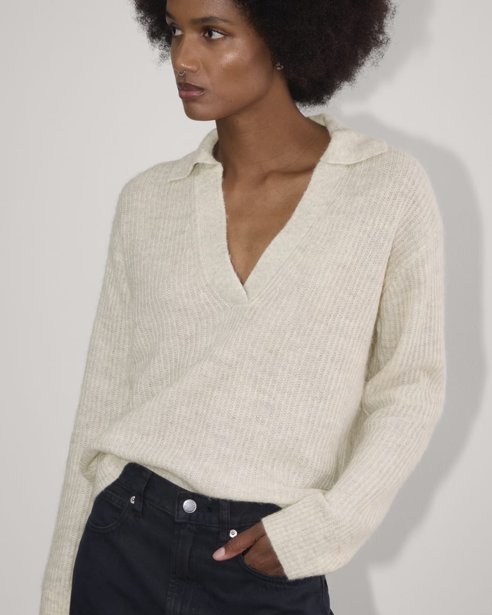 The Oversized Polo in Alpaca | Almond – Everlane