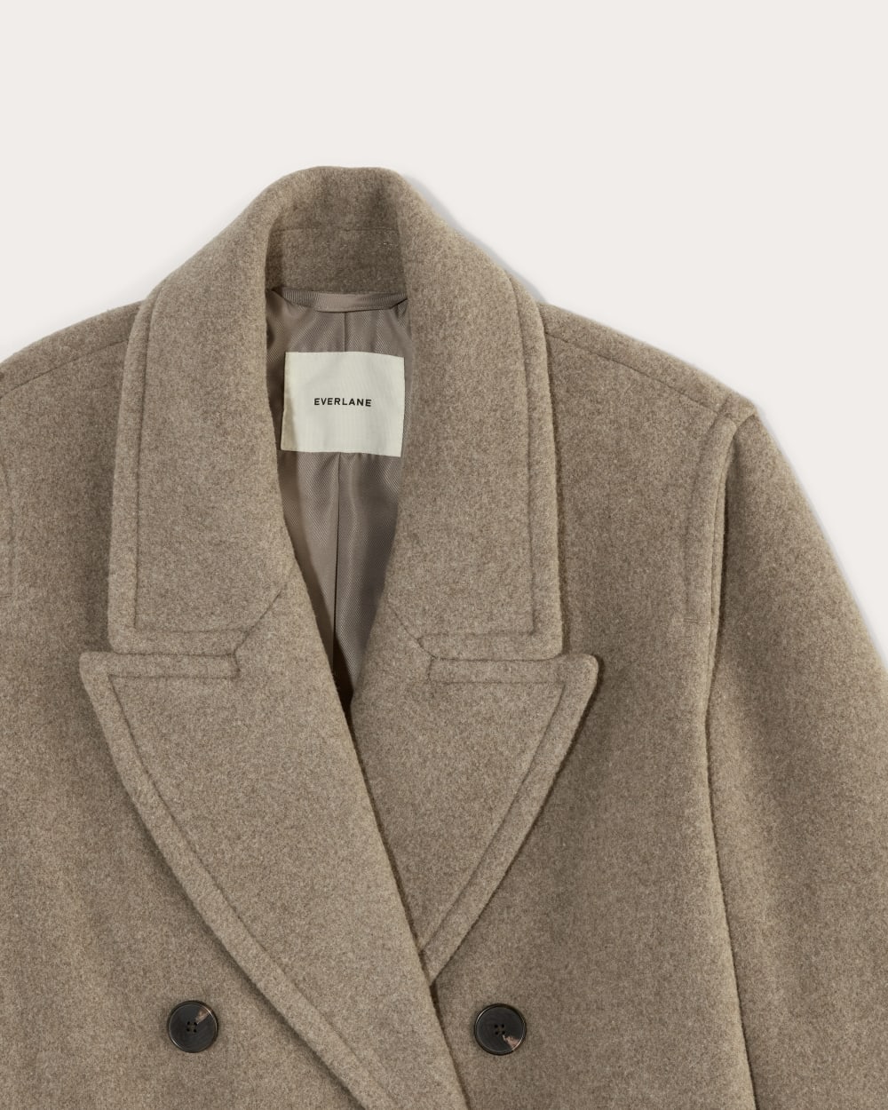 The Double-Breasted Coat in Wool | Heather Taupe – Everlane