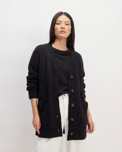 NUMBER NINE ALPACA KNIT BIG CARDIGANサイズ3 Number (N)ine Number nine WOOL ALPACA RIPPED KNIT CARDIGAN