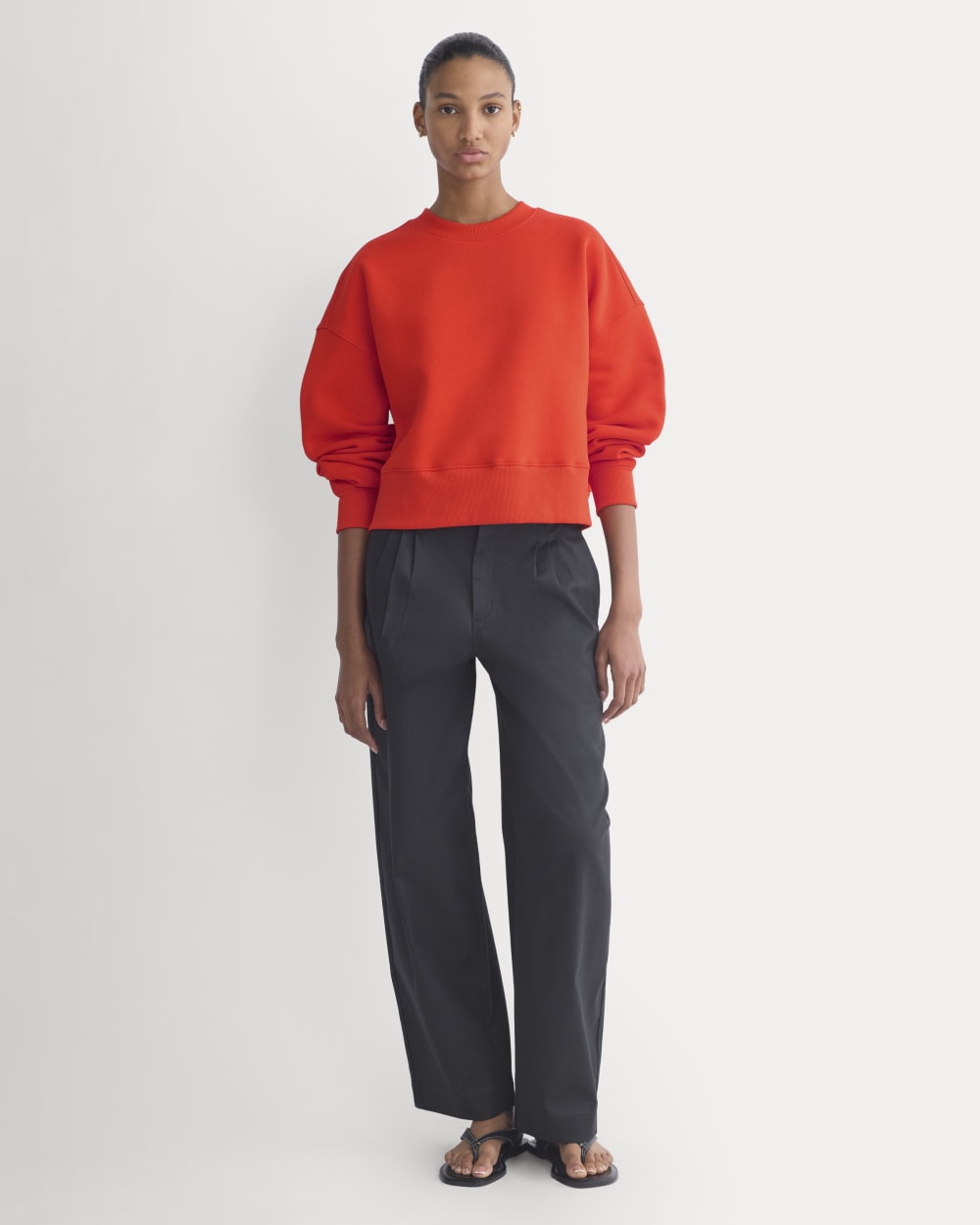 womens-luxe-fleece-sweatshirt-fiery-red