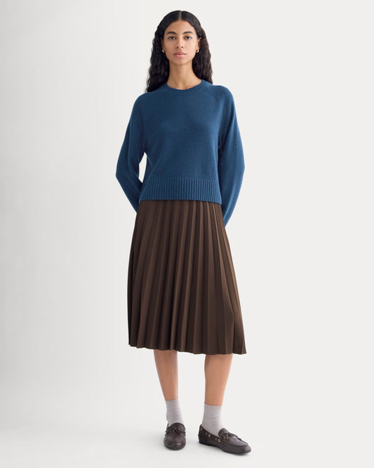 womens-cashmere-boxy-crew-sweater-deep-lazuli-blue | primary