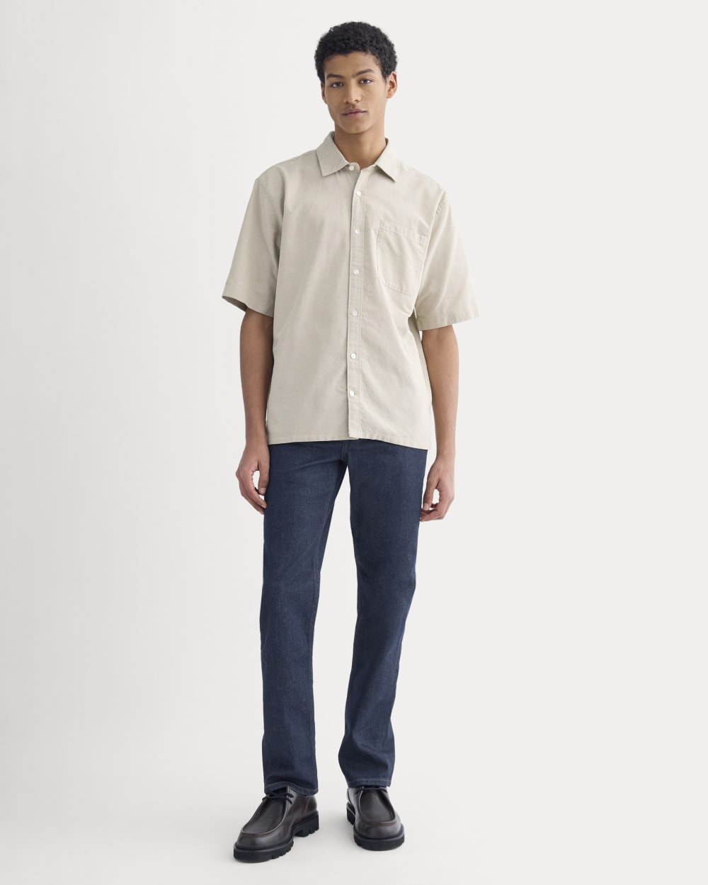 Lightweight Short-Sleeve Oxford | Chinchilla Chambray – Everlane