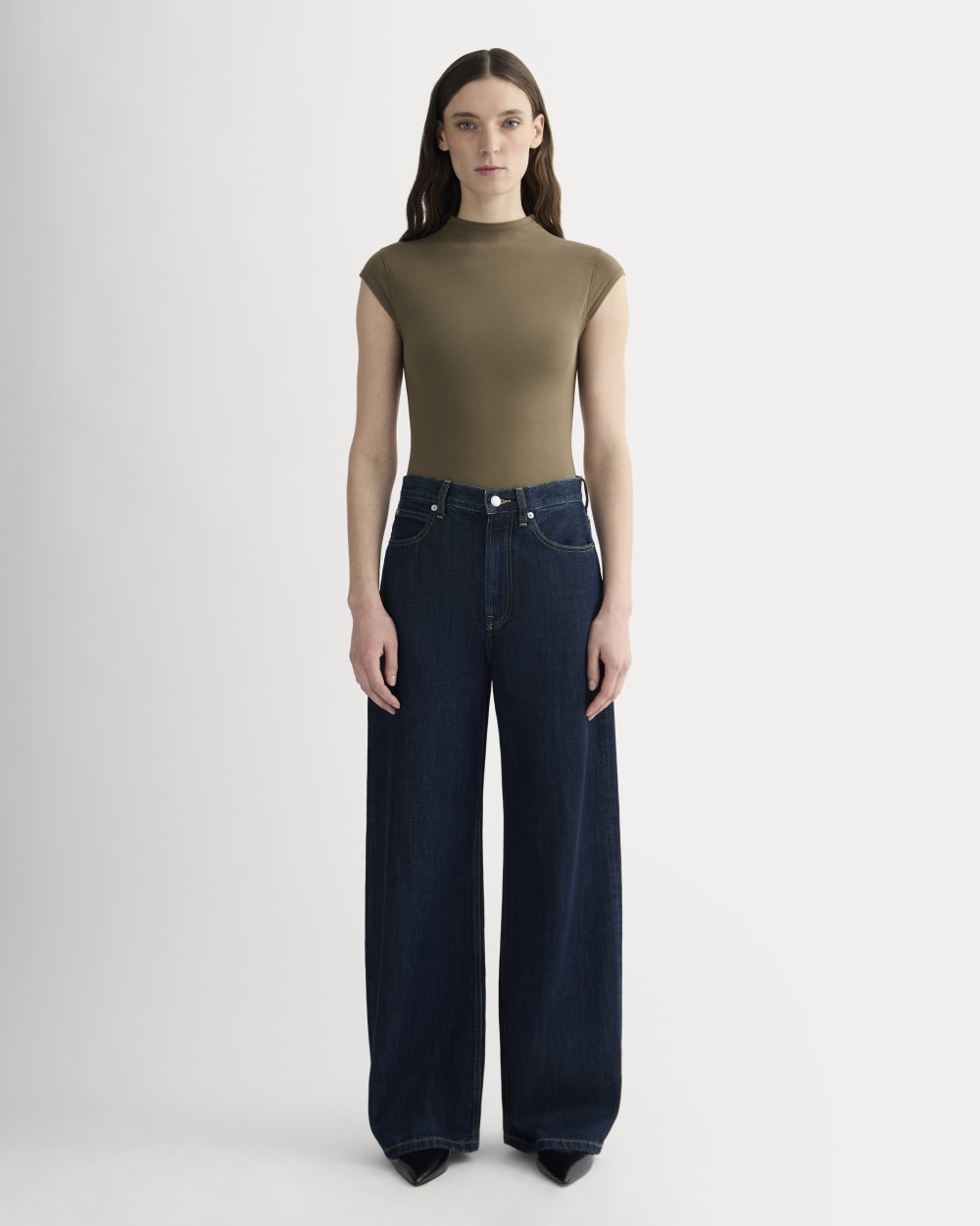 womens-form-funnel-neck-bodysuit-deep-taupe | primary