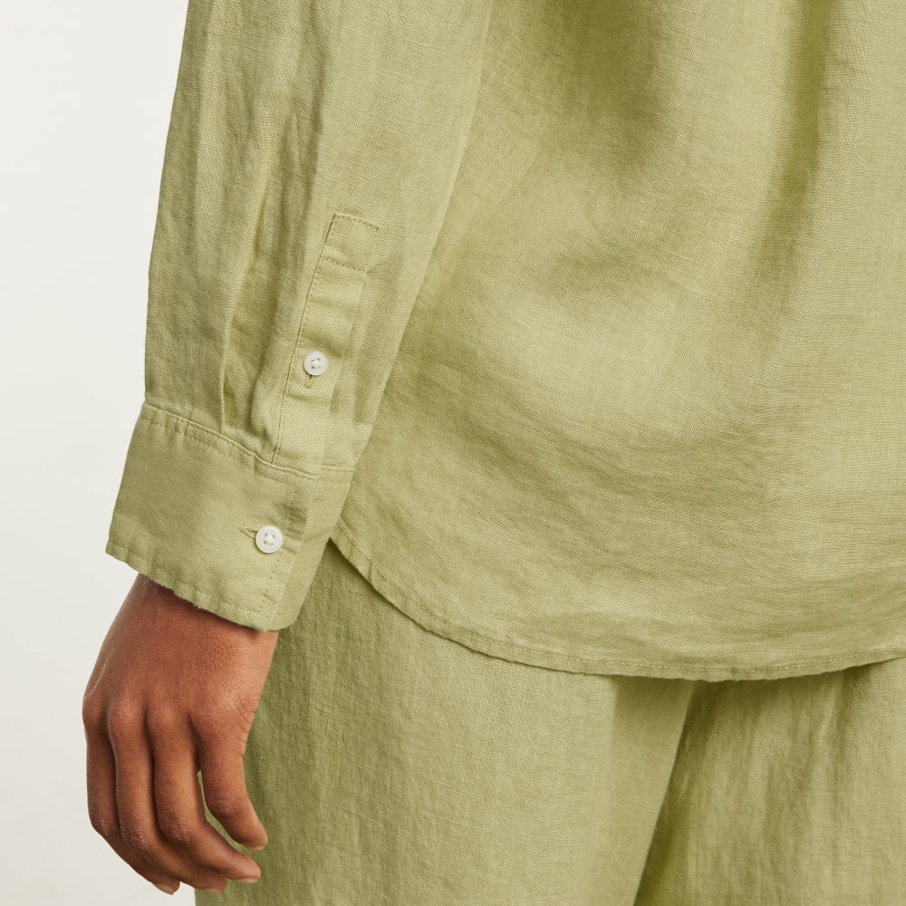 womens-relaxed-linen-shirt-leek