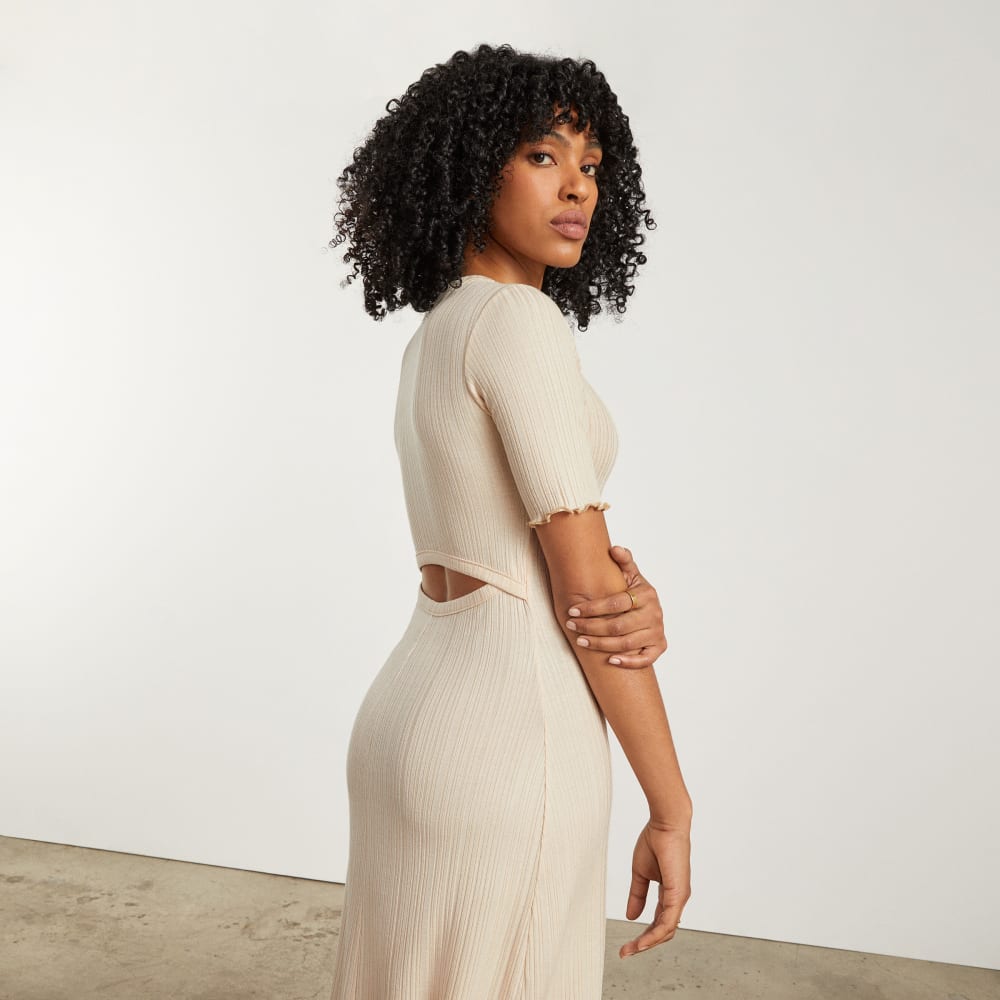 everlane open back rib dress The Open Back Rib Dress
