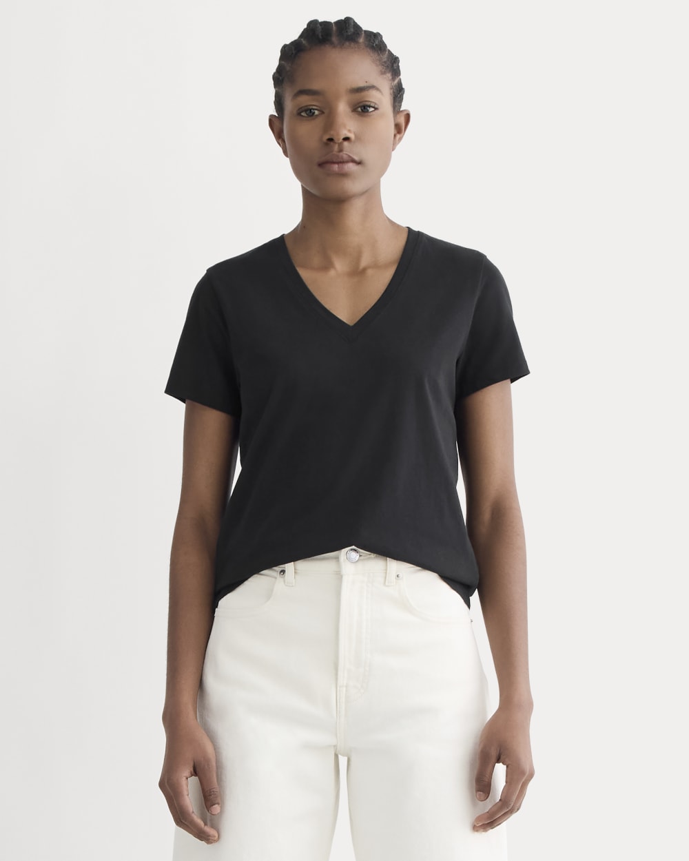 The Slim V-Neck Tee in Essential Cotton