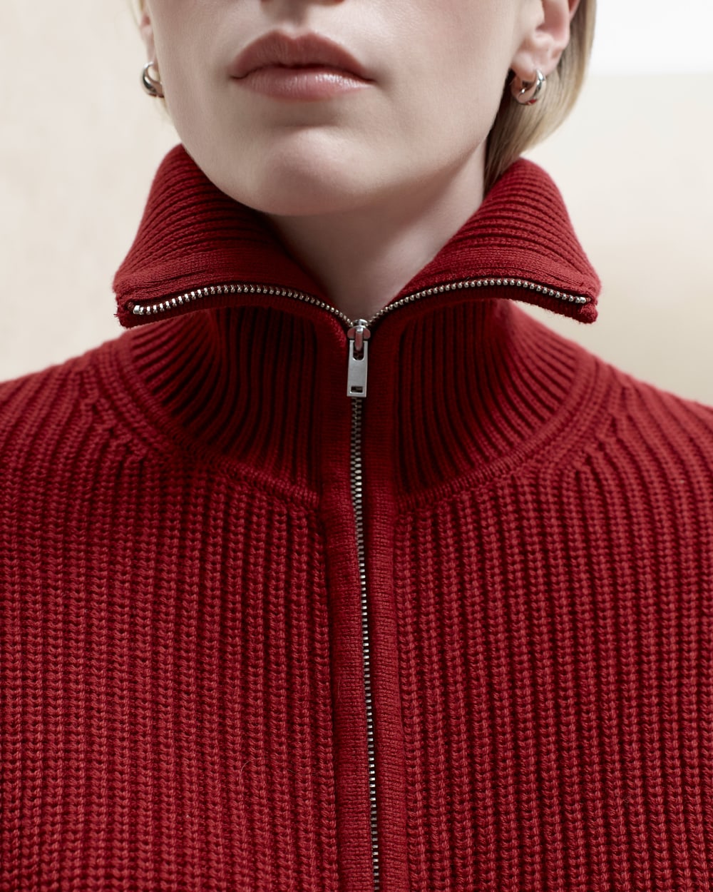 womens-full-zip-sweater-everyday-cotton-merlot
