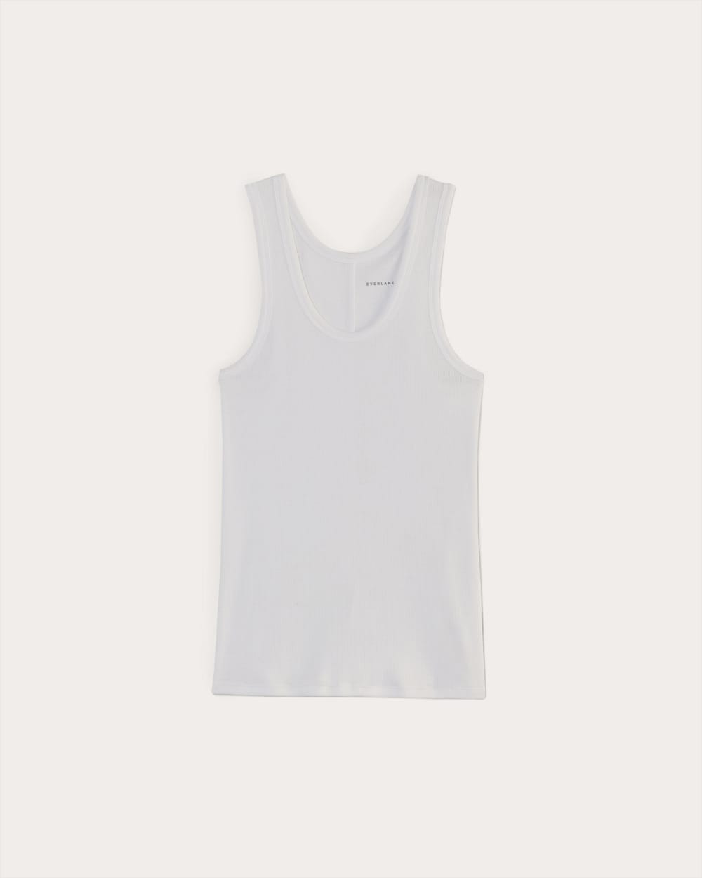 everyone rib tank top (WHITE) L 1枚 Kiki Rib Tank Full Length - White – SPLITS59