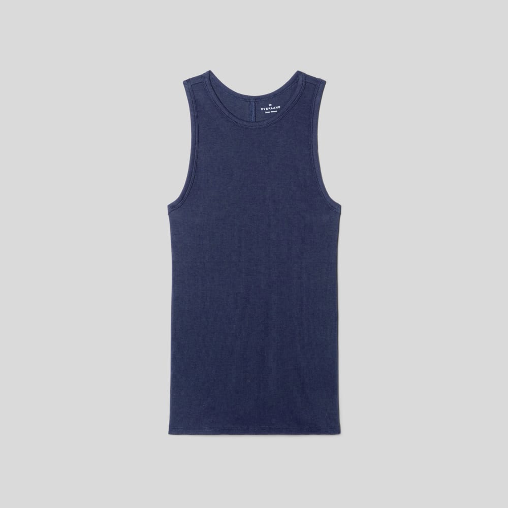 The Luxe Rib Racerback Tank | Navy – Everlane