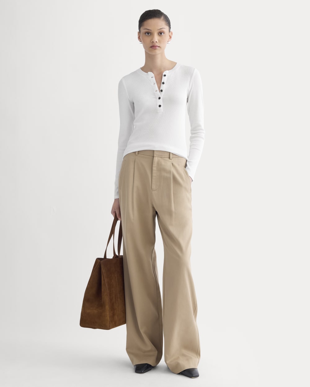 The Luxe Rib Henley | Toffee