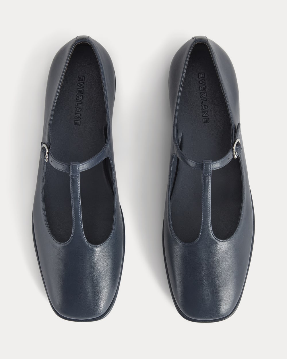 The Leather T-Strap Flat | Rum
