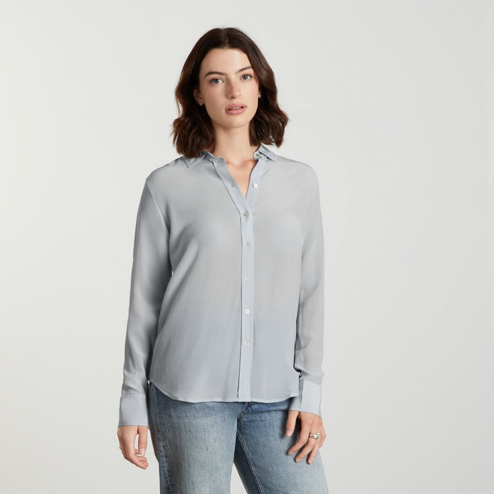 womens-clean-silk-relaxed-shirt-sky | primary
