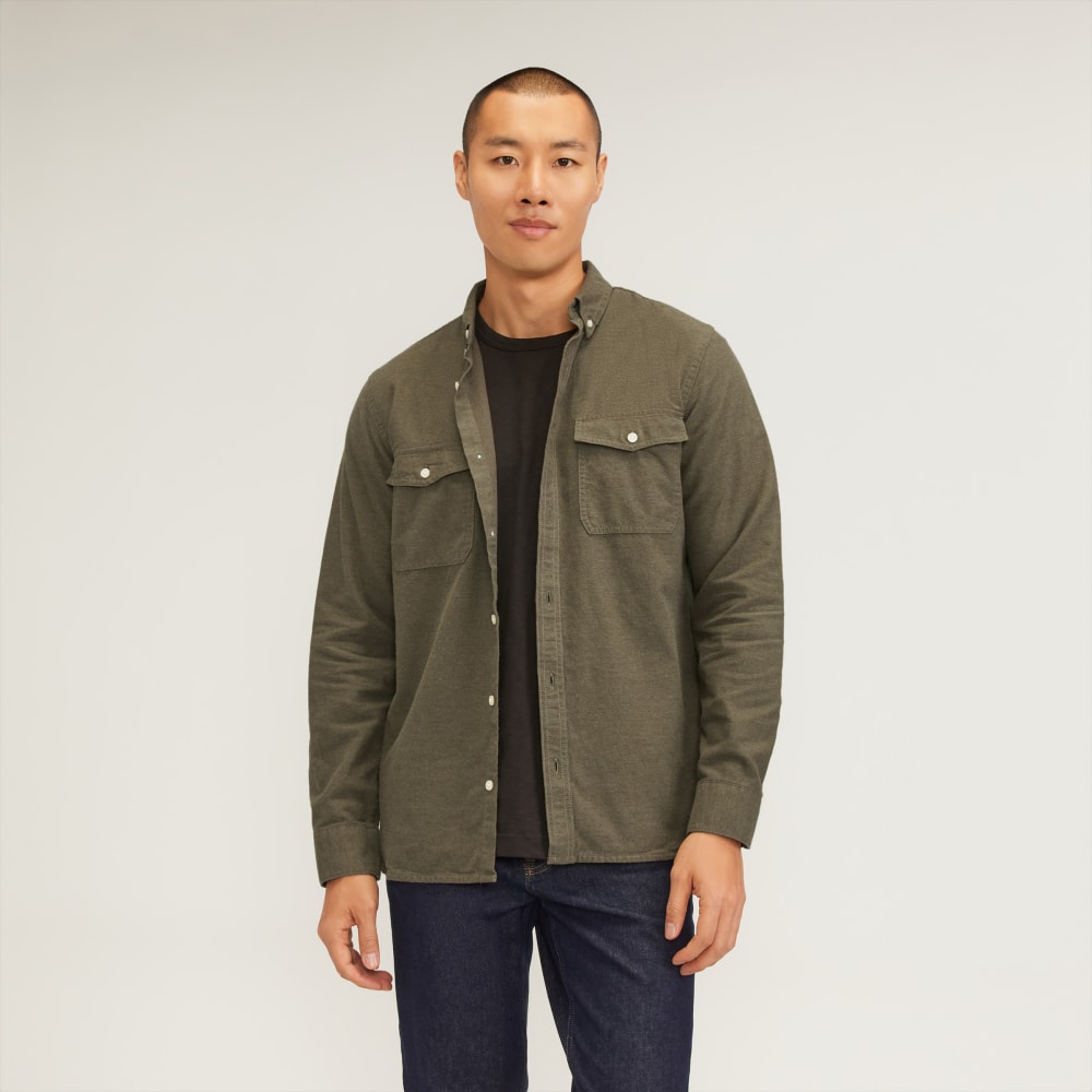 Brushed Flannel Shirt Heathered Thyme