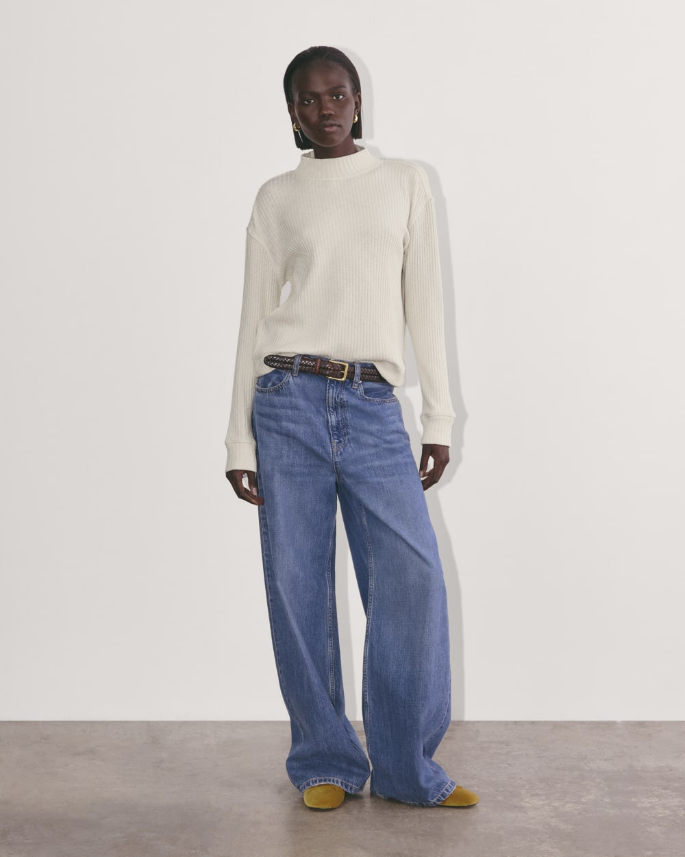 The Cozy Rib Funnel-Neck | Bone – Everlane