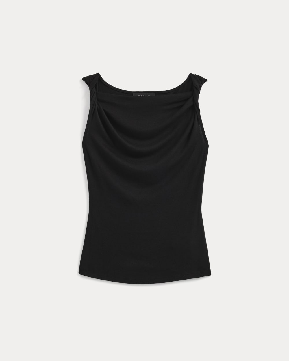 womens-cowl-neck-twist-tank-butterluxe-black | alt