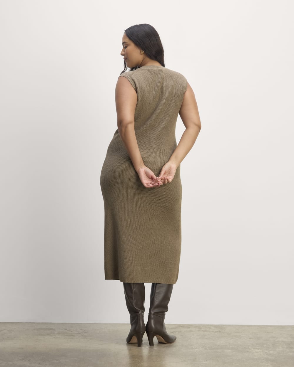 The Midi Dress in Everyday Cotton | Heather Taupe Everlane The Midi Dress in Everyday Cotton | Heather Taupe Everlane