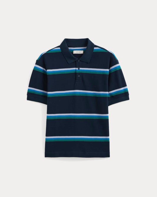mens-classic-pique-polo-sapphire-aleutian-imperial-everglade-stripe | primary