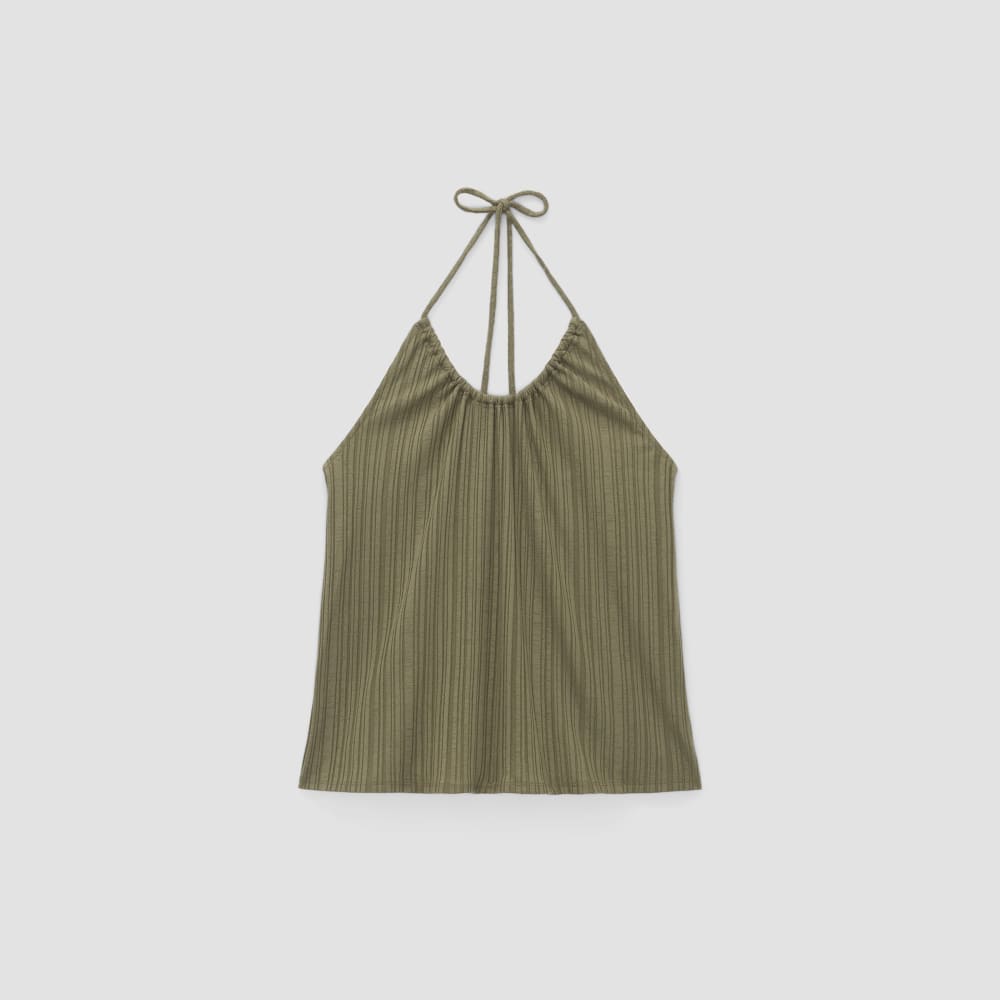 womens-rib-soft-knit-halter-top-kalamata | alt