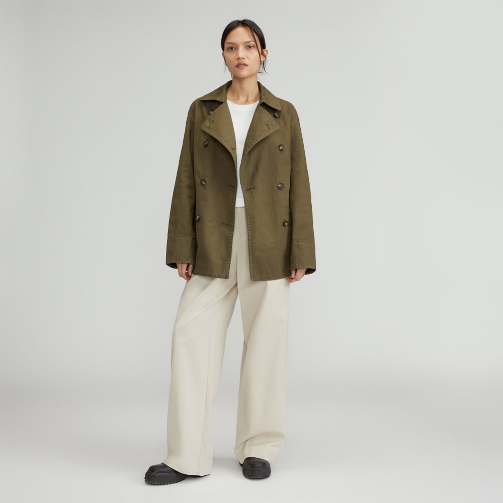 ジャケット・アウター shiun HERRINGBONE JACKET EASY TROUSERS S The Organic Cotton Herringbone Jacket | Beech – Everlane